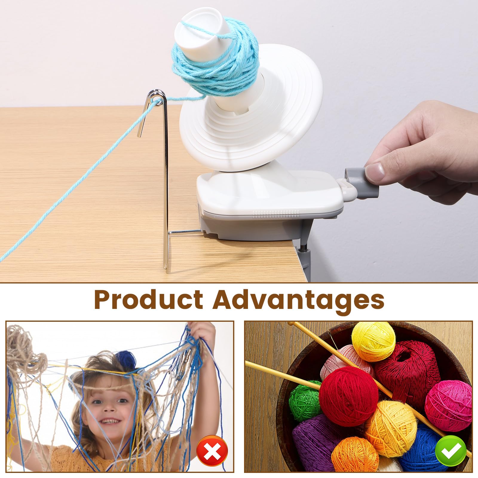 Amazon | Powanfity 玉巻き器 毛糸 糸巻き機 ウールワインダー 使い